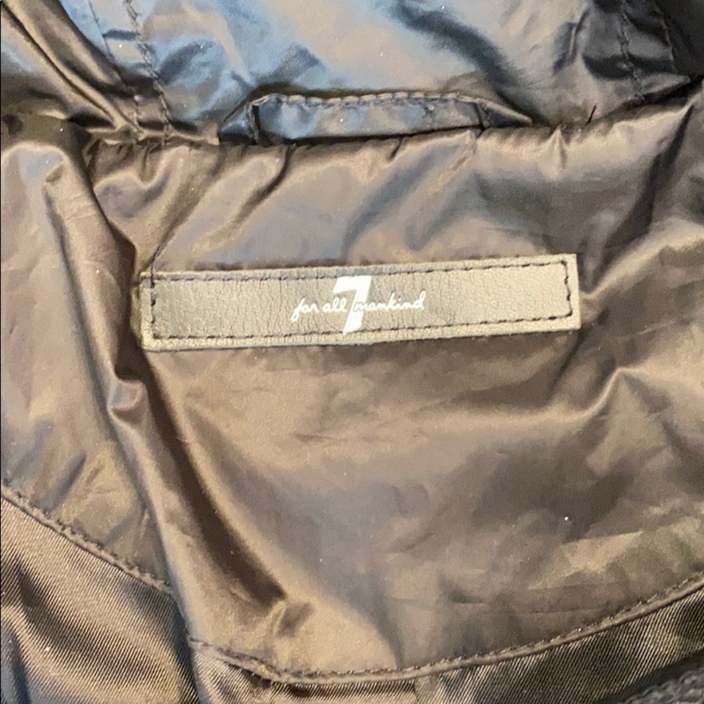 7 For All Mankind black down parka coat jacket - Picture 8 of 9